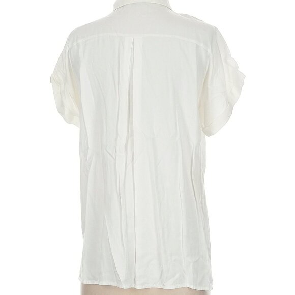 Lulus Ivory Rayon Button-Down Blouse – Size S - Picture 2 of 6